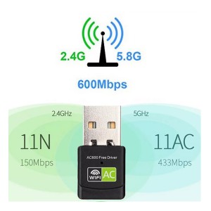 دانگل وای فای (کارت شبکه بی سیم) دو باند USB مدل AC600